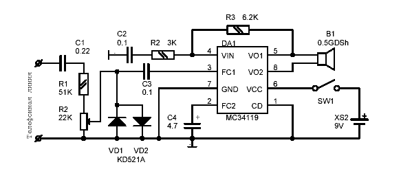 Микросхема мс34119 схема подключения